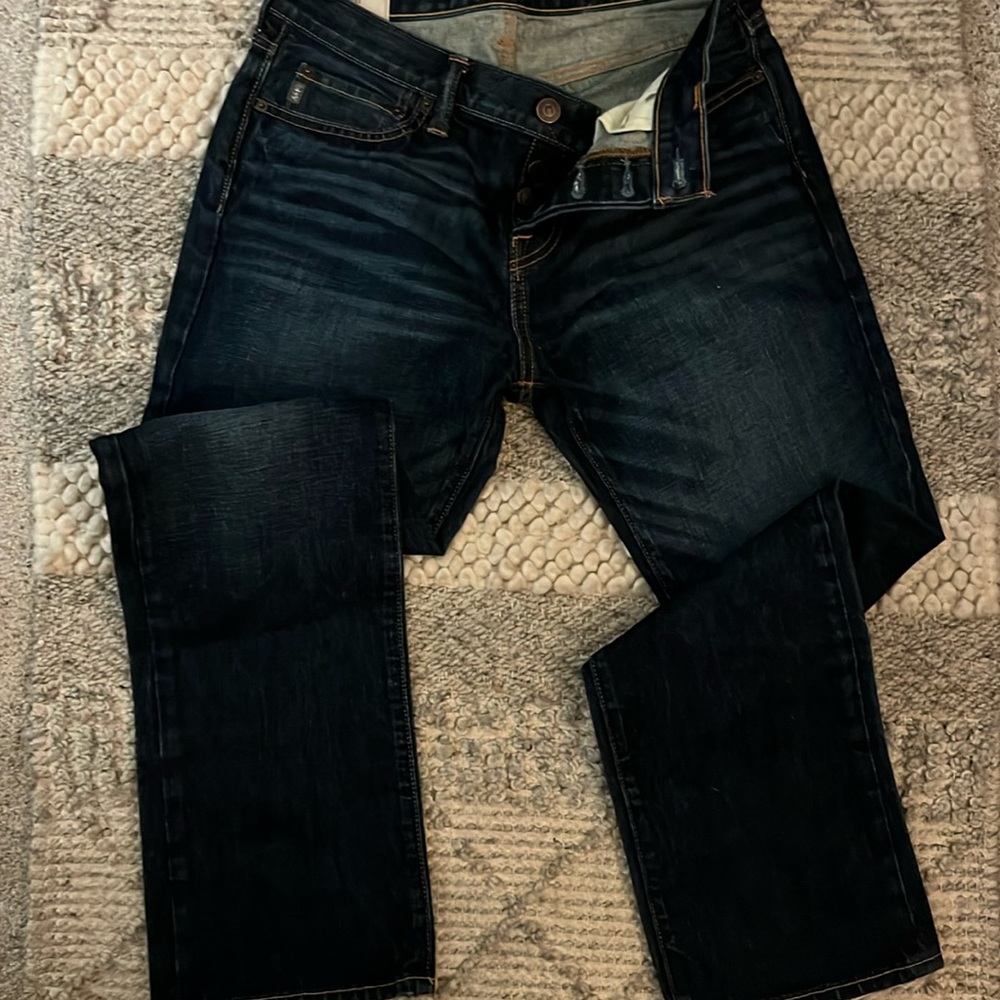 Abercrombie 32x32 buttonfly dark blue